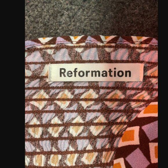 Reformation Hilda Midi Dress – Plaza Print, Size 8 - Picture 8 of 10